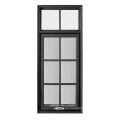 Factory outlet american crank casement window aluminum with grill design